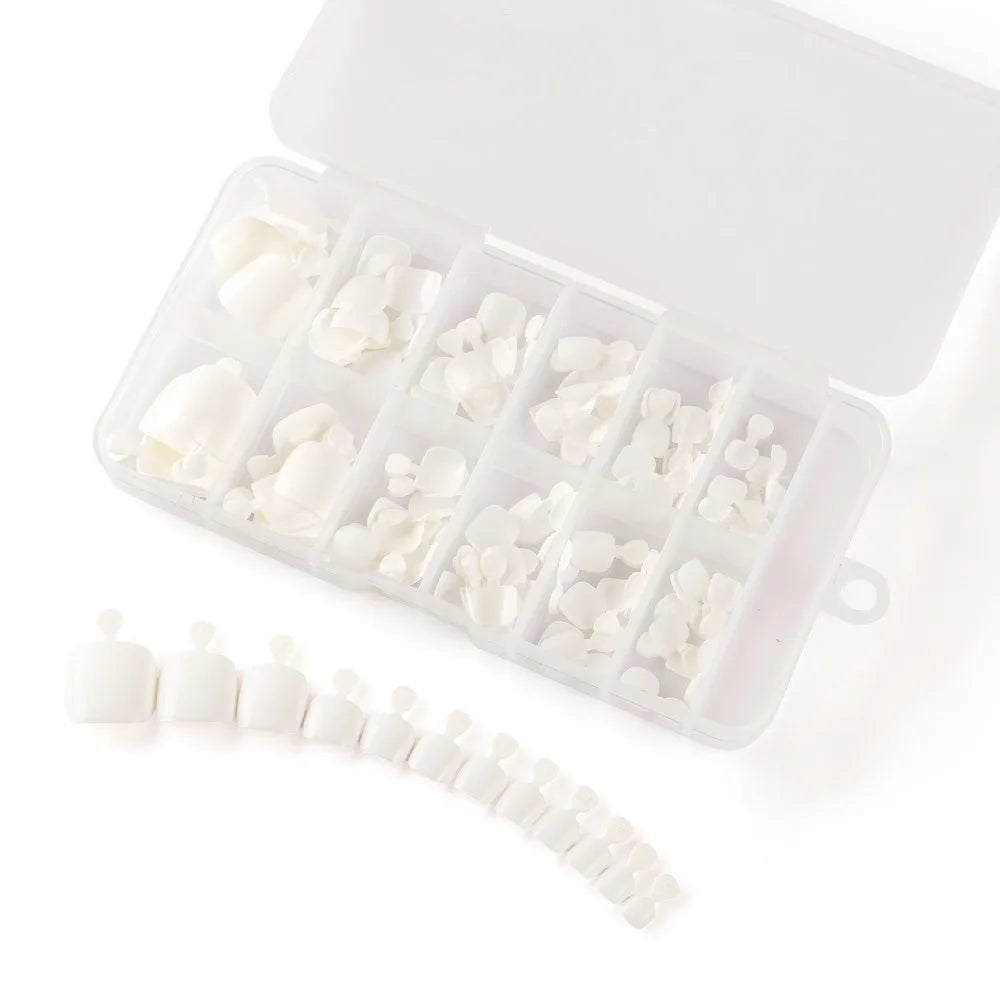 120pcs New Pure Color Press on Toenails Acrylic Artificial Fake Toe Nails Fake Toenail Women