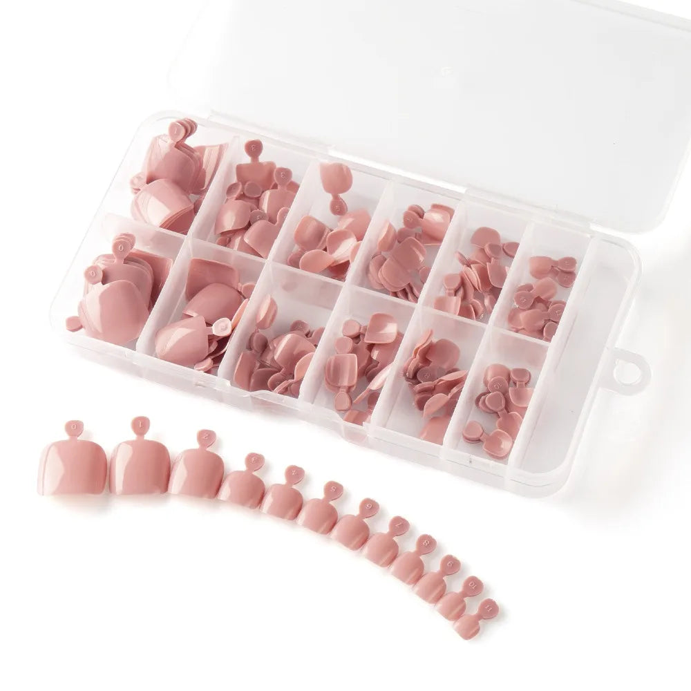 120pcs New Pure Color Press on Toenails Acrylic Artificial Fake Toe Nails Fake Toenail Women
