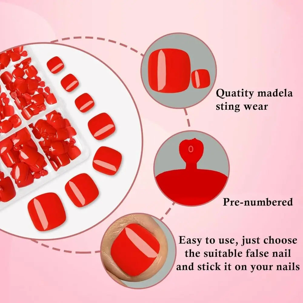 120pcs New Pure Color Press on Toenails Acrylic Artificial Fake Toe Nails Fake Toenail Women