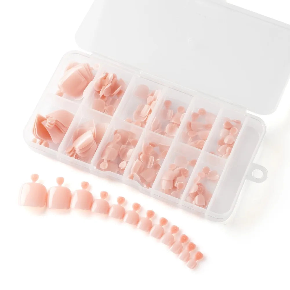 120pcs New Pure Color Press on Toenails Acrylic Artificial Fake Toe Nails Fake Toenail Women