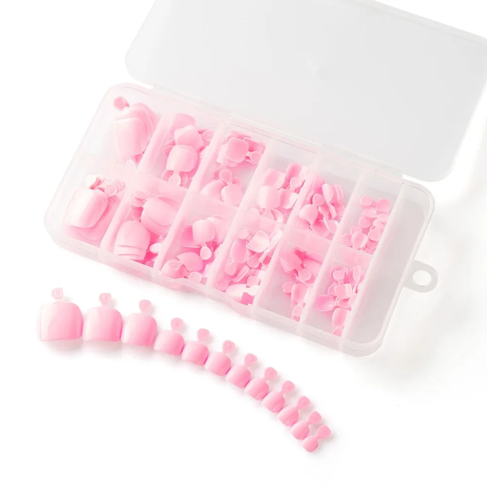 120pcs New Pure Color Press on Toenails Acrylic Artificial Fake Toe Nails Fake Toenail Women