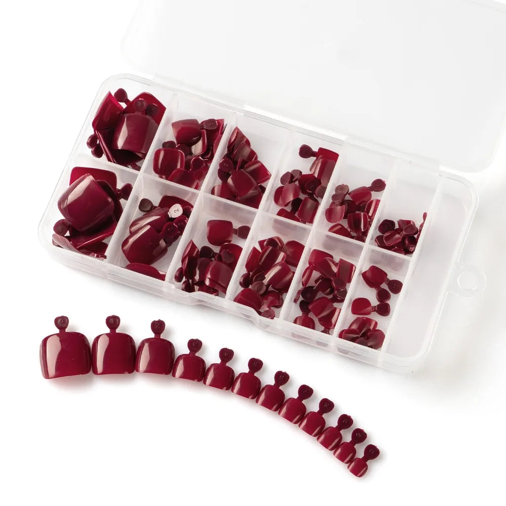 120pcs New Pure Color Press on Toenails Acrylic Artificial Fake Toe Nails Fake Toenail Women